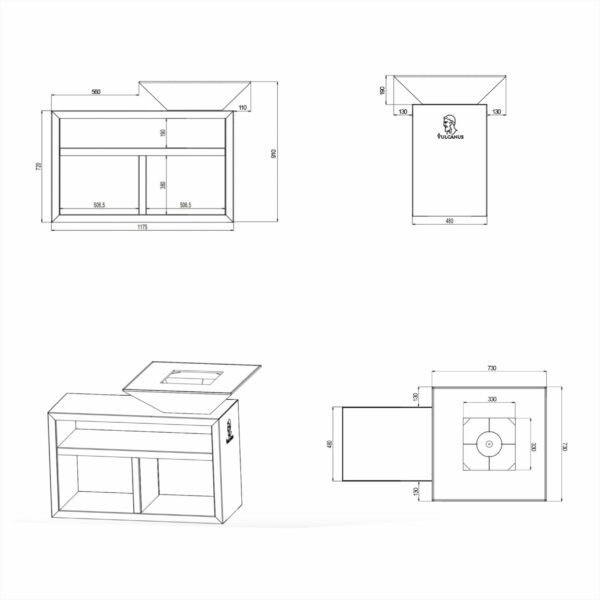 Vulcanus Grill Pro 730 Masterchef Massblatt