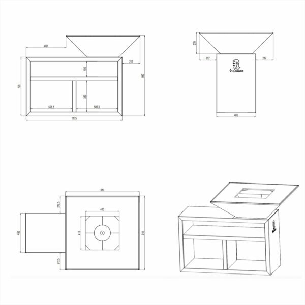 Vulcanus Grill Pro 910 Masterchef Massblatt